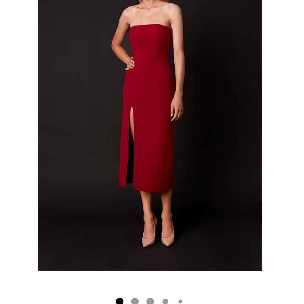 Nomi fame Mora Elegant Red Strapless Dress